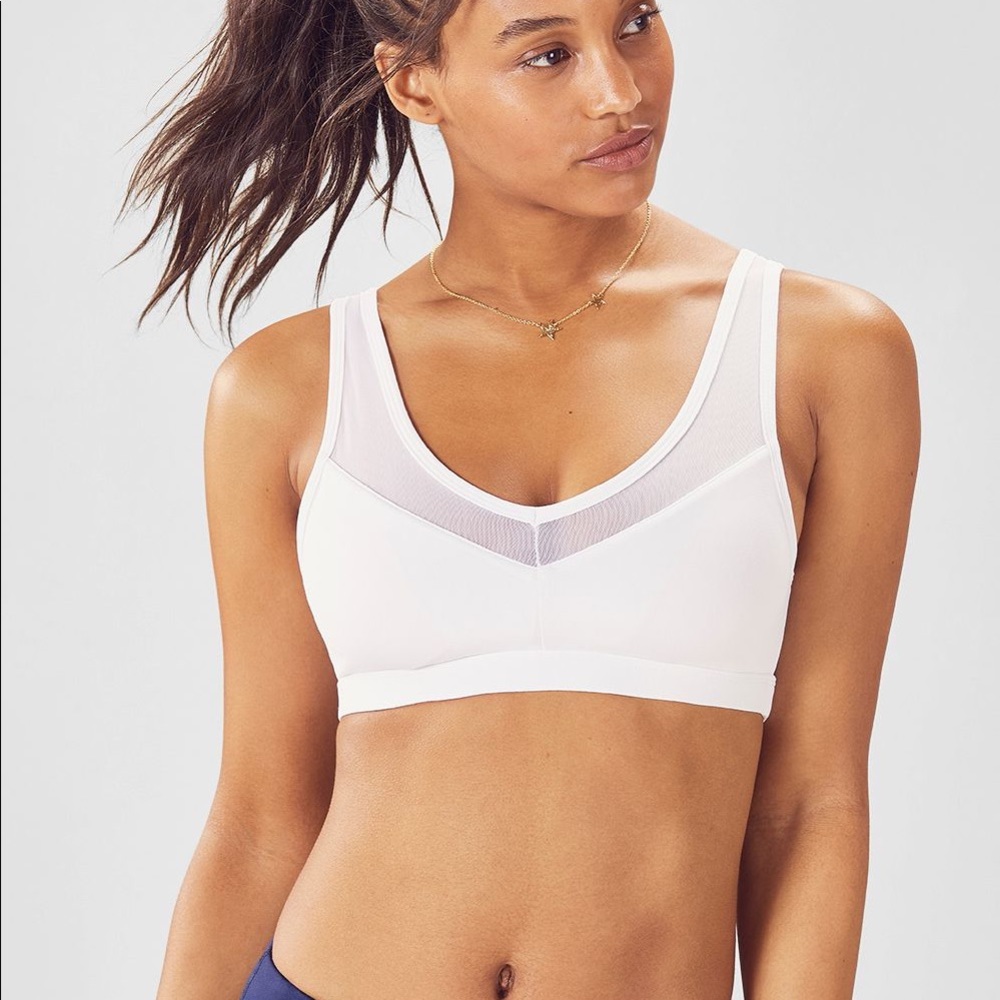 Fabletics White Estelle Sports Bra